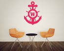 Anchor with Letter Nursery Vinyl Decal Children Sticker